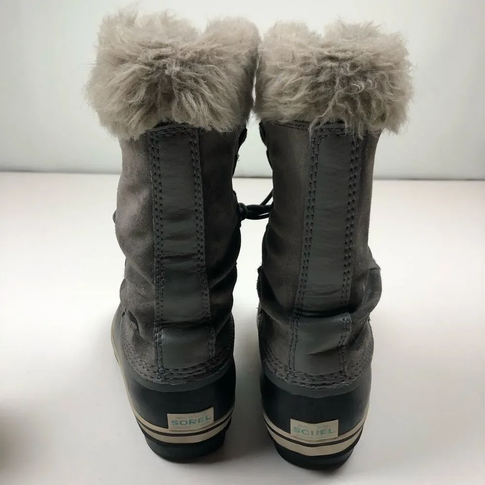 Sorel Joan of Arctic Black Gray Suede Boots